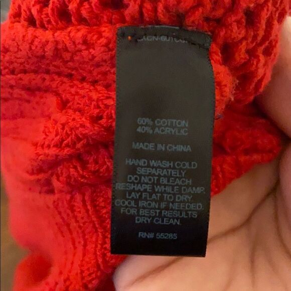 Express Red Knit Cropped Pullover Sweater Feminine Casual Cozy Vibrant - Picture 5 of 9